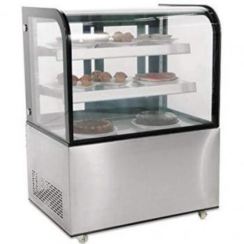 Vitrina de Presentación Horizontal Refrigerada 270 L con Ruedas, Inoxidable, 480 W - Polar