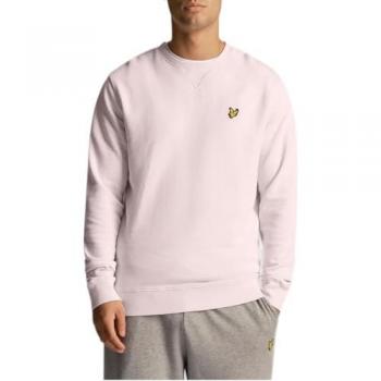 Lyle & Scott Modern Design Cotton Crew Neck Sweatshirt for Men in Light Pink - Size Large