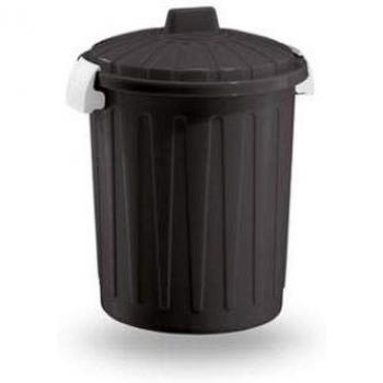 Blim Redondo Cubo de Basura con Tapa, 50 x 57 cm, 50 L, Color Gris
