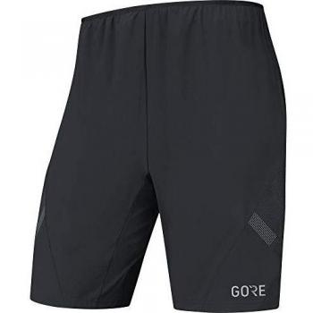 GORE WEAR R5 Pantalón corto de running 2 en 1 para hombre, S, negro