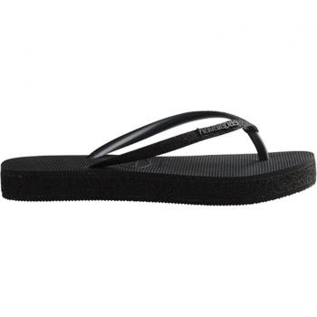 Chanclas de Mujer y Niño HAVAIANAS SLIM FLATFORM SPARKLE 0090 BLACK