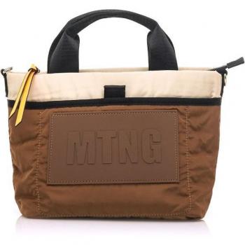 Mustang Harlem Bolso de Mano Marrón con Detalles en Negro para Mujer