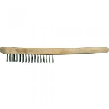 Cepillo de alambre VOREL 06940 - cepillo de alambre con mango ergonómico, cerdas de acero inoxidable, ideal para desoxidado y limpieza de superficies metálicas