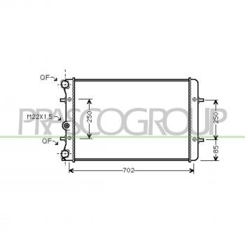 Radiador de refrigeración del motor PRASCO AD016R002 para AUDI, SKODA y SEAT