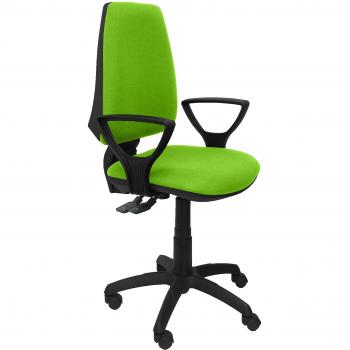 Piqueras y Crespo Silla Elche S Bali Verde Pistacho Brazos FIJOS Oficina, Tela, 109x46x46 cm