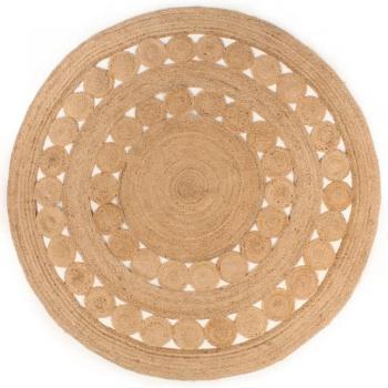 Alfombra redonda de yute trenzado, disponible en diámetros de 90 cm, 120 cm, 150 cm y 240 cm, ideal para sala de estar, dormitorio y salón