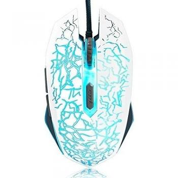 VersionTECH. Ratón Gaming con Cable hasta 2400 DPI Ratón Ergonómico Óptico para Juegos con 7 Colores Luz LED 6 Botón Gaming Mouse Wired para PC/Ordenadores Portátil/Mac