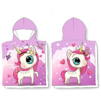 Poncho Toalla Unicornio de Microfibra