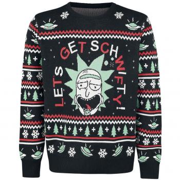 Rick And Morty Let's Get Schwifty Jersey de Punto Negro XL