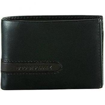 Bodenschatz Catania - Monedero de cuero hombre, color negro, talla 10x7x2 cm