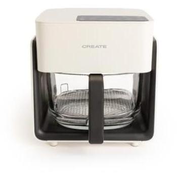 Freidora de Aire CREATE Studio Crystal 4.2L con Vaporizador Opcional y Bandeja de Cristal, 1300W, 6 Programas, Capacidad para 5-6 Raciones