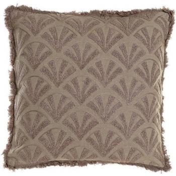 Cojín de algodón con diseño de abanico en color marrón - DKD Home Decor 8424001850426