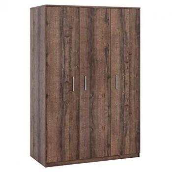 Armario Providence G118 de Roble del Monasterio, 135x202x65cm, con bisagras y 4 estantes