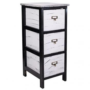 Cajonera Multicolor de Madera Paulonia 26x32x63 cm - Modelo Alexandra House Living