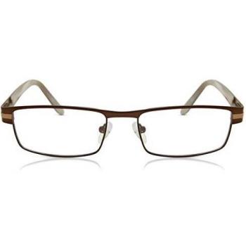 Rectangle Montura Completa Metálico Marrón - Gafas Recetadas para Hombre - SmartBuy Collection