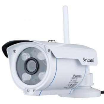 Sricam SP007 Cámara de Vigilancia Exterior, HD 720P, IR-CUT, Impermeable IP66, Visión Nocturna, Wi-Fi wiriless, todas las funciones de APP, Apoyo MicroSD de hasta 128GB, compatible con iOS Android PC, H.264, Onvif, P2P