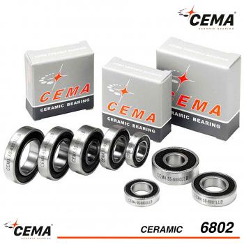 Rodamiento Cerámico Buje 6802 Plateado Cema