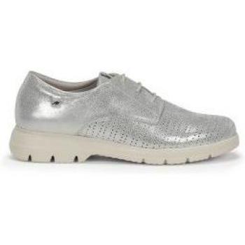 Fluchos para mujer. Zapatos de Piel Gladis F1689 plateado
