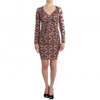 GF Ferre Multicolor Longsleeve Viscose Shift Dress - IT40|S