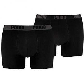 Puma Basic Men's Boxer Shorts 2-Pack, Black, Medium