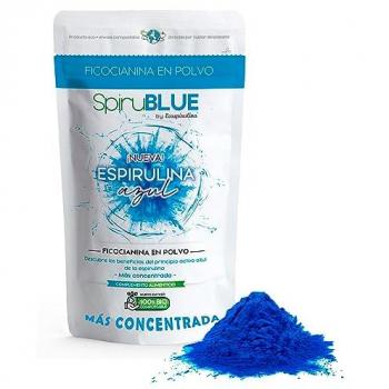 Ecospirulina Spirublue Ficocianina en Polvo 25g - Espirulina Azul 100% Pura Concentrada, Antioxidante Natural Vegano, Colorante Alimentario para Batidos y Bebidas Proteicas