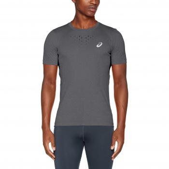 Asics Stride SS Top de Manga Corta, Hombre, Gris