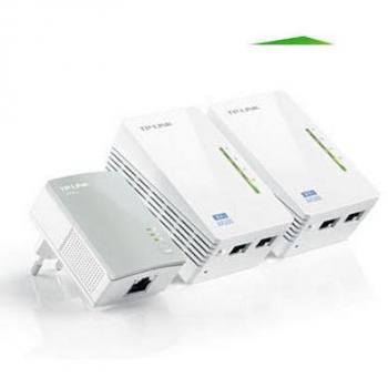 TP-Link TL-WPA4220T KIT AV500 Powerline Universal WiFi Range Extender, 3-Pack Kit
