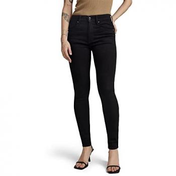 G-Star Women's Lhana Skinny Jeans, Pitch Black, Casual Denim, Cotton, 33W/30L