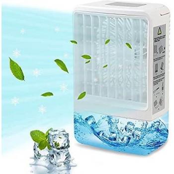 Portátil Aire Acondicionado, Enfriador de Aire Mini Aire Acondicionado Móvil 4 en 1, Ventilador Humidificador de Aire acondicionado, Enfriador de Aire Pequeño para el Hogar y la Oficina.