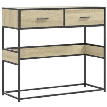 Mesa Consola de Madera de Ingeniería Roble Sonoma 90x35x80 cm