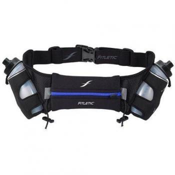 Fitletic HD08-04S 2X250ml - Cinturón de hidratación, color negro / azul, talla S / M