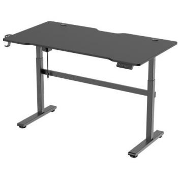 Escritorio de Gaming Deltaco GAM-140 - Mesa Rectangular Negra con Estructura de Aluminio 140x75 cm