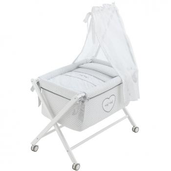 Naf Naf Minicuna + Textil Y Velo Heart, Gris, 5 Unidad