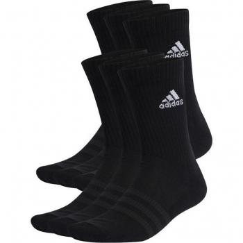 adidas Cushioned Sportswear Crew Socks 6 Pack, Black, Size: 2-3.5 Unisex