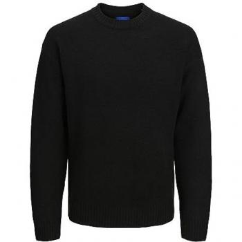 Jersey de Punto Cuello Redondo Jack & Jones Jorollie Negro Relaxed Fit L para Hombre