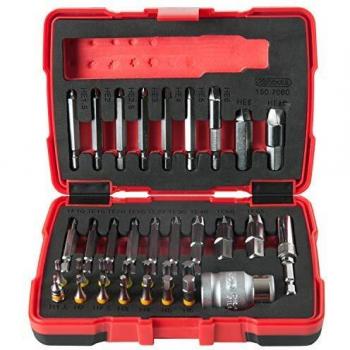 KS Tools 150.7060 Juego de extractores de tornillos con encastre hexagonal de 1/4 + 10 mm Torx y Allen, 34 pzs