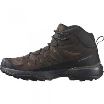 Botas de montaña Salomon X Ultra 360 Leather Mid GORE-TEX para hombre, color marrón, tamaño 42(2/3), características: estabilidad, agarre, protección en todo tipo de clima