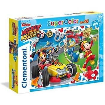 Clementoni 23709 Mickey and the Roadster Racers Clementoni-23709-Supercolor Puzzle Racers-104 Maxi Pieces, Multi-Colour