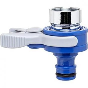 Tatay Adaptador Universal Top Line para Grifo de Interiores, Rosca Externa 24mm, Rosca Interna 22mm, Conector Universal, Protección Solar, Fácil Instalación, Azul