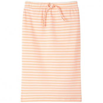 Falda recta infantil con rayas naranja fluorescente 140