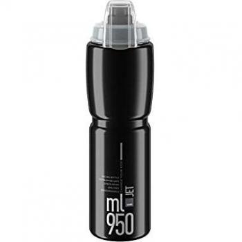 ELITE BIDON Jet Plus 950ml Logo Gris, Adultos Unisex, Negro