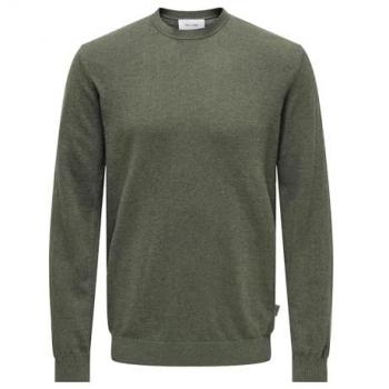Jersey de hombre regular Only & Sons con cuello redondo ONSLoui en gris castor