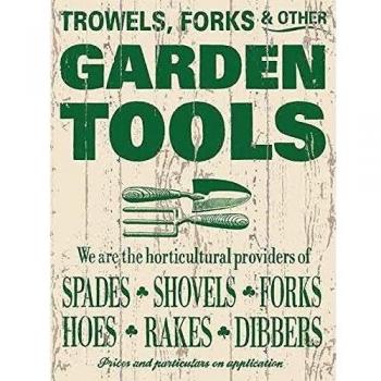 Garden Tools Cartel de Chapa Placa metal Estable plano Nuevo 30x40cm VS112-1