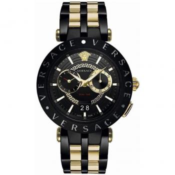 Versace V-Race Swiss Watch Black for Men, One Size