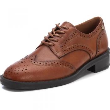 Mocasines de Piel para Mujer Carmela con Suela Gruesa - Color Camel, Plano (1 a 3 cm), Casual y Clásico
