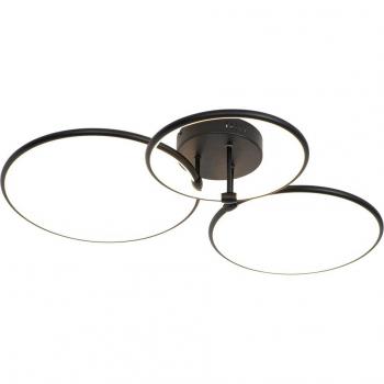 Lámpara de techo negra LED regulable en 3 pasos y 3 luces - Joaniqa