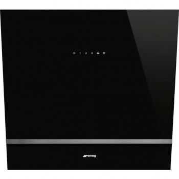 Campana Extractora Smeg KV26N, 60 cm, Negra, Diseño Angulado, Energía Clase A