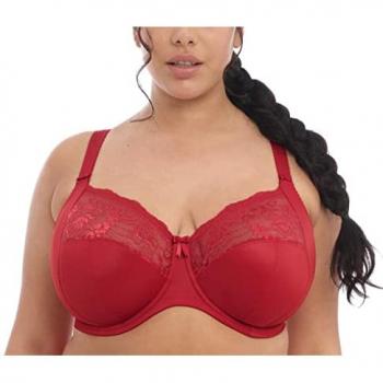 Elomi Morgan Underwired Full Cup Bra - Red Nylon - Size 36H