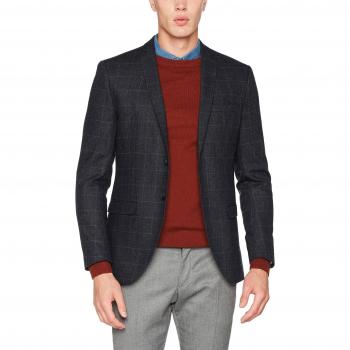 SELECTED HOMME Shdone-mylodent3 Dk. Blue Chk Blz Sts, Chaqueta de Traje para Hombre, Azul
