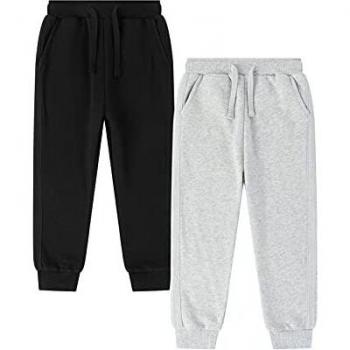 Amomí Pantalón de chándal Niño Pantalón de Deporte Niño Pantalón Largo Rizo Niño 10 Años 100% Algodón